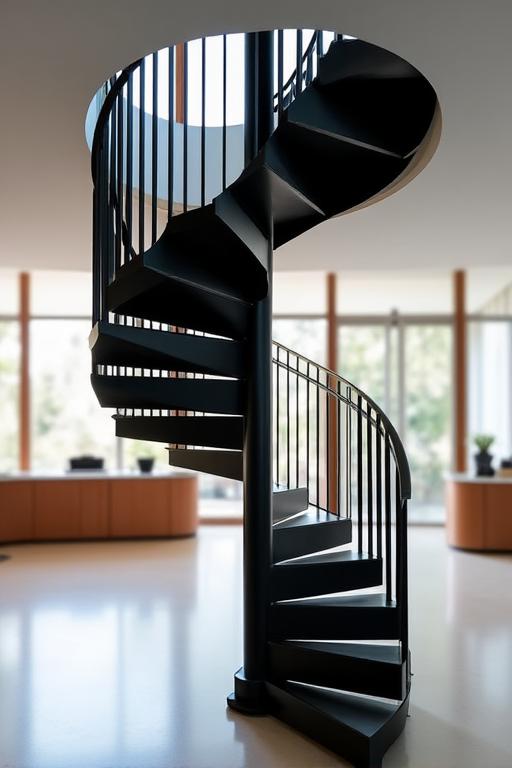 Escalier métallique contemporain