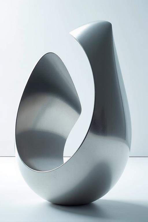 Sculpture moderne en acier inoxydable