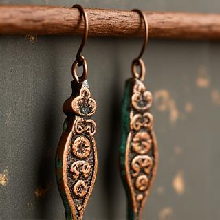 Boucles d'oreilles en bronze patiné Miette d'Or