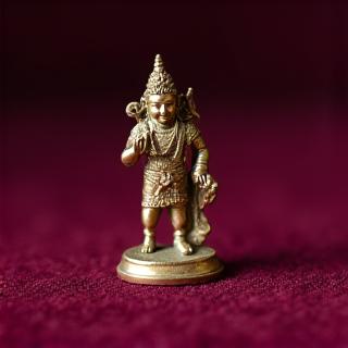 Petite statue en laiton patiné et restauré Miette d'Or