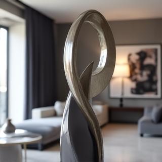 Sculpture métallique abstraite pour intérieur Miette d'Or